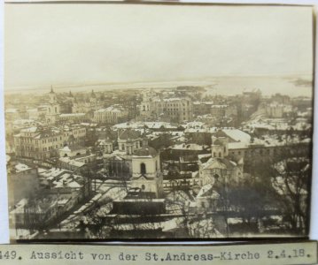 Ukraine, Kiew, Aussicht von der St. Andreas-Kirche, Foto 2.4.1918