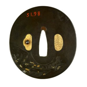 Uchikoshi Hirotoshi - Tsuba with an Immortal Seeing a Flying Crane - Walters 5198 - Back