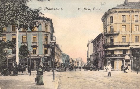Ulica Nowy Świat w Warszawie widok w kierunku północnym przed 1916 photo