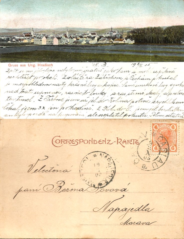 Uherske hradiste 1905 postcard