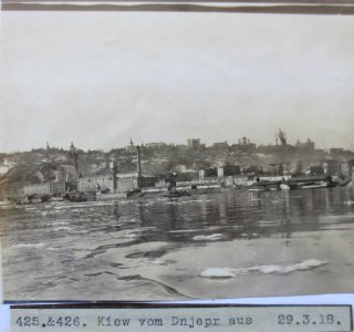 Ukraine, Kiew, Sicht vom Dnepr aus, Foto 1918