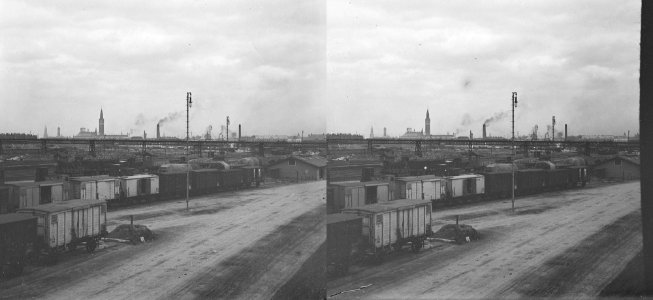 Udsigt fra Kalvebod Brygge mod Københavns Rådhus og kulbroen, 1901-1922