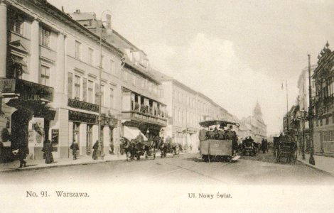 Ulica Nowy Świat w Warszawie 1908 photo