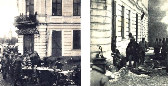 Ul. Chrobrego 1 Mława - żołnierze niemieccy w Mławie - 1915