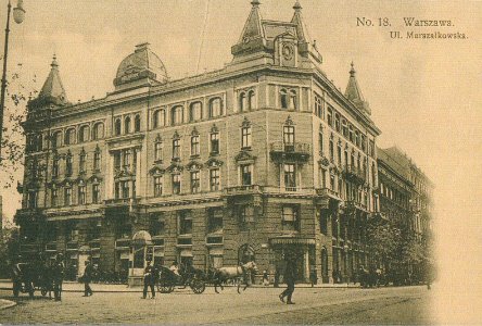 Ulica Marszałkowska róg Kredytowej w Warszawie 1908 photo