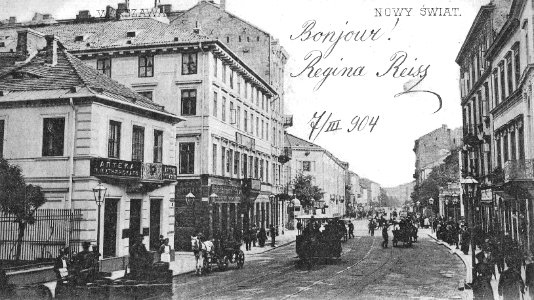 Ulica Nowy Świat w Warszawie widok w kierunku południowym przed 1916
