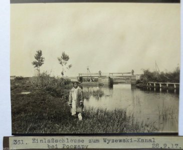 Ukraine, Poczapy, Schleuse zum Wyzewski-Kanal, Foto 1917 (4087)