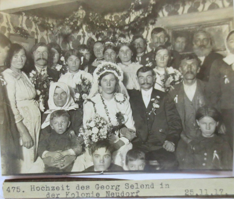Ukraine, Wolhynien, Hochzeit in der Kolonie Neudorf (Novaja), Foto 1917