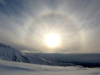 Atmosphere rays mountains photo