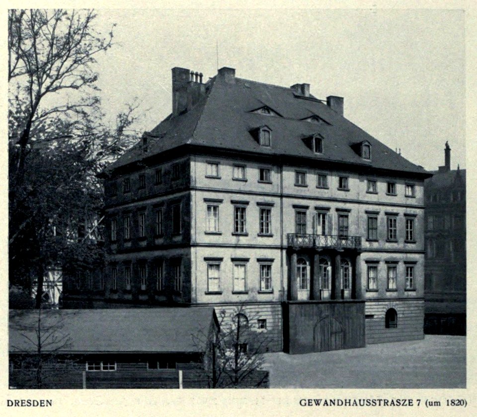 Um 1800 - Architektur - Bd2 - Mebes 0044 (cropped) - Dresden, Gewandhausstraße 7