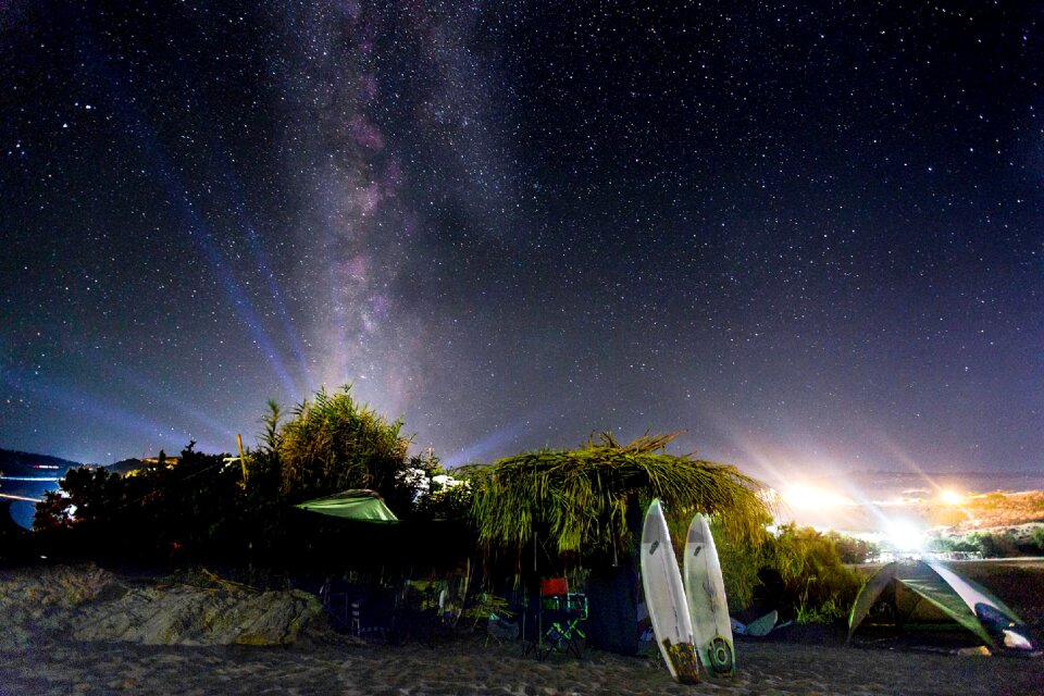 Stars landscape beach