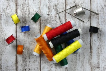 Thimble sew thread photo
