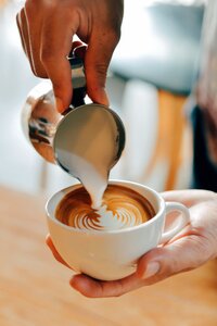 Milk coffee latte photo