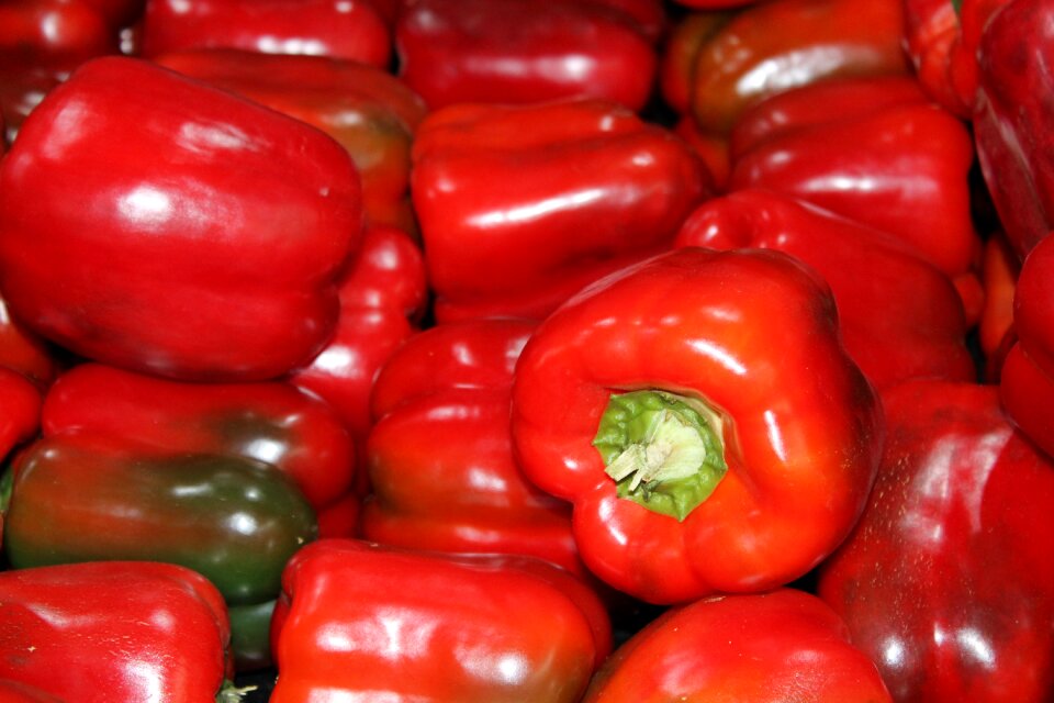 Supermarket grocery red food