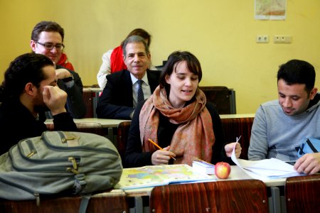 Under Secretary of State Richard Stengel Visits the Embassy in Berlin IMG 7874 - group work - apple (24187042583)