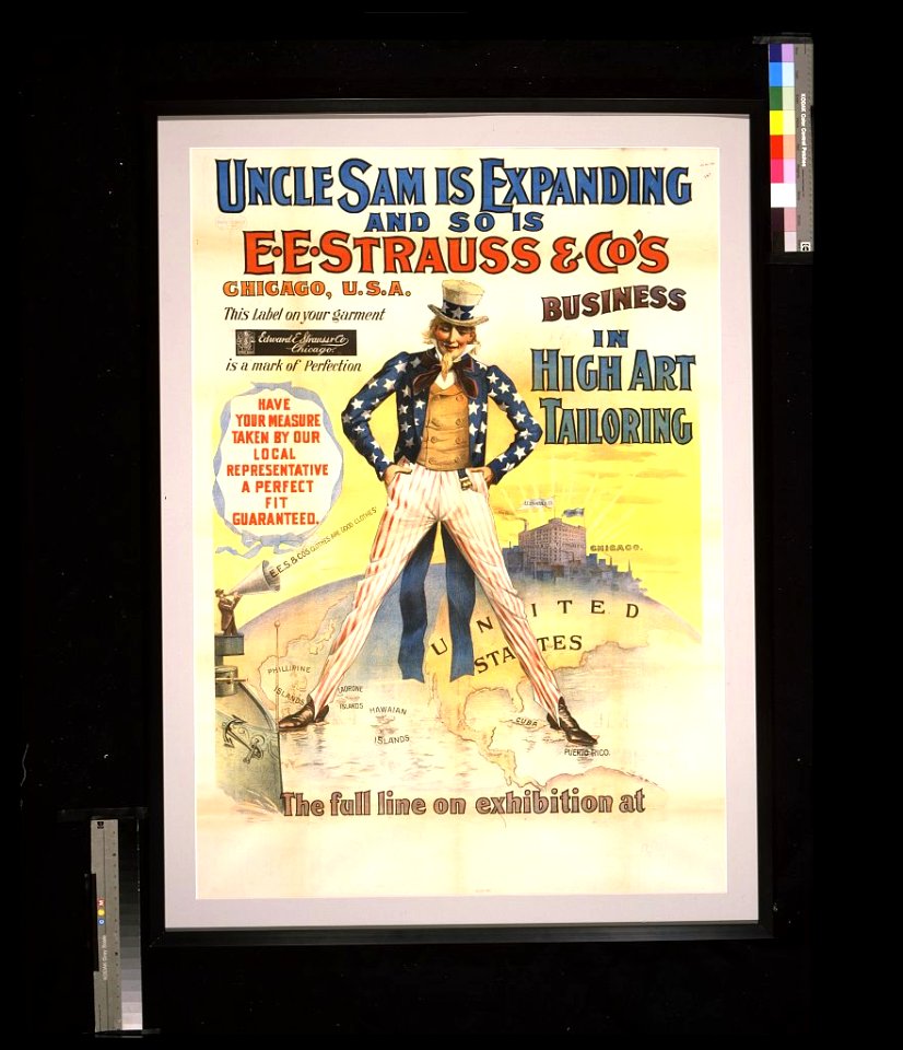 Uncle Sam is expanding And so is E.E. Strauss & Co.'s business in high art tailoring. LCCN2010645852
