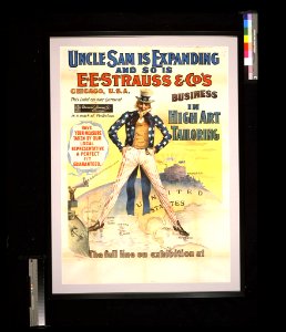 Uncle Sam is expanding And so is E.E. Strauss & Co.'s business in high art tailoring. LCCN2010645852