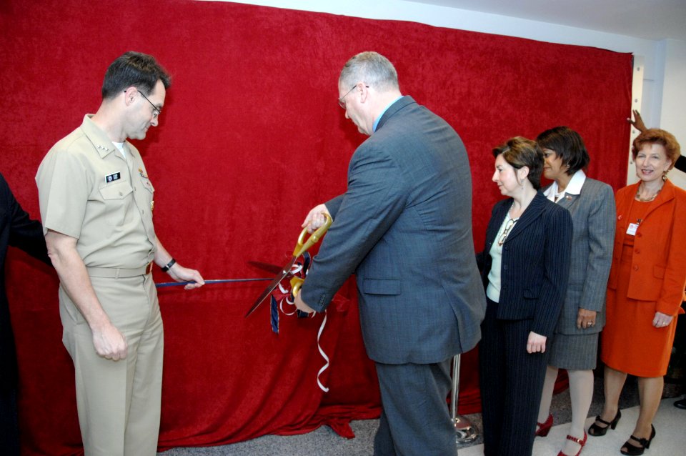 Under Secretary of the Navy Robert O. Work cut the ceremonial ribbon and unveiled a permanent wall display inside the Pentagon for CFC DVIDS340822