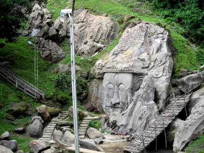 Unakoti group of bas-relief sculptures, Tripura, India photo