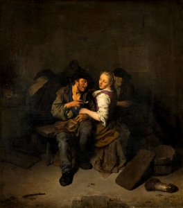 Ungt par på ett värdshus - Hallwylska museet - 89003
