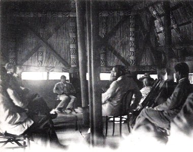 Une réception chez Lewanika-Mission du Zambèze (cropped)