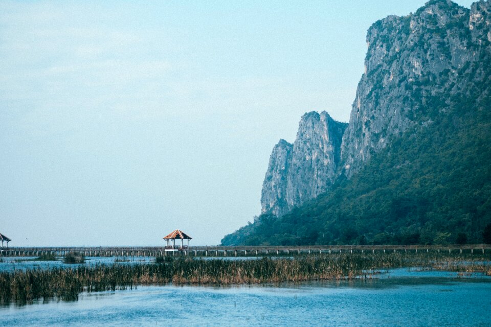 Cliff sea water