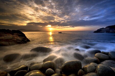 Rock the sea background