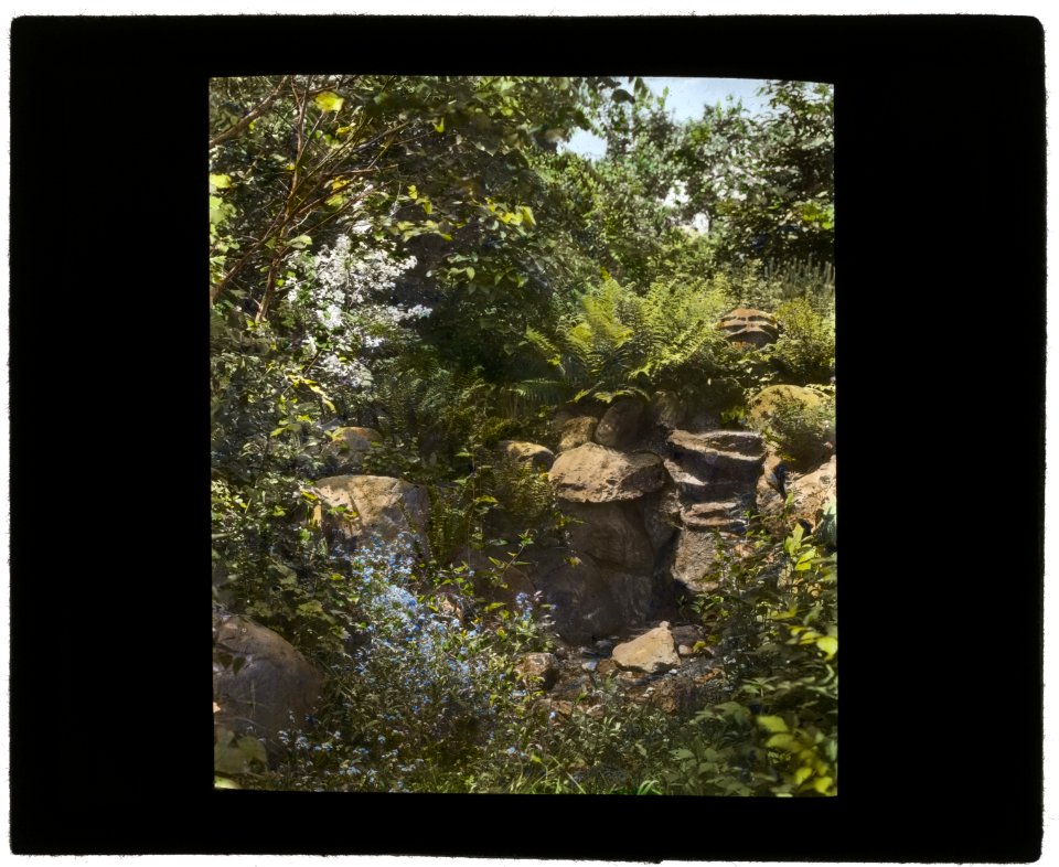 Unidentified house, probably Grosse Pointe Farms, Michigan. Rock garden LCCN2008675648
