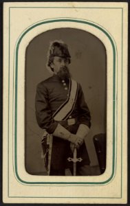 Unidentified man in Masonic regalia including gauntlets, belt, sash, and Knights Templar hat with sword) - C. C. Giers, Nashville LCCN2012646083 photo