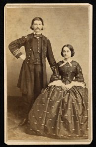 Unidentified sailor with rank of Third Assistant Engineer in Union uniform with unidentified woman, probably his wife) - R.W. Addis, photographer, 308 Penna. Avenue, Washington, D.C LCCN2016652123