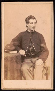 Unidentified soldier from Co. F, 1st New Hampshire Heavy Artillery Regiment in uniform) - Alex. Gardner, photographer to the Army of the Potomac, galleries 511 Seventh Street and 332 LCCN2016646219