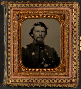 Unidentified soldier in Union officer's uniform with 12th Corps, Army of the Potomac badge LCCN2015650810