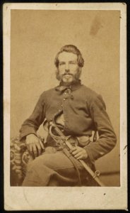 Unidentified soldier in Union uniform with sword) - Armstead & Taylor, artists, Corinth, Miss LCCN2016649647