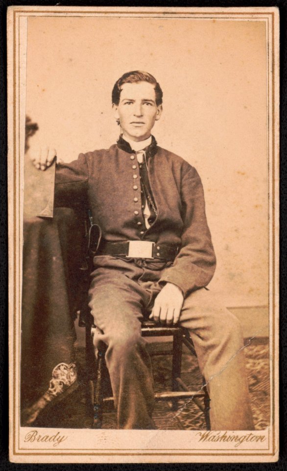 Unidentified soldier in Union uniform with book) - Brady, Washington LCCN2016646217