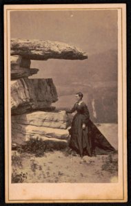 Unidentified woman in mourning dress at Lookout Mountain, Tennessee) - R.M. Lynn & Bro., photographers LCCN2016646169