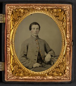 Unidentified young soldier in Confederate private's uniform LCCN2012649894