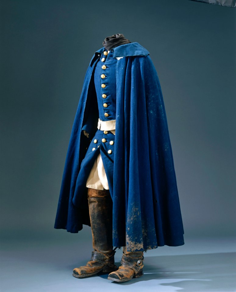 Uniform tillhörande Karl XII buren vid Fredrikstens fästning år 1718 - Livrustkammaren - 47853