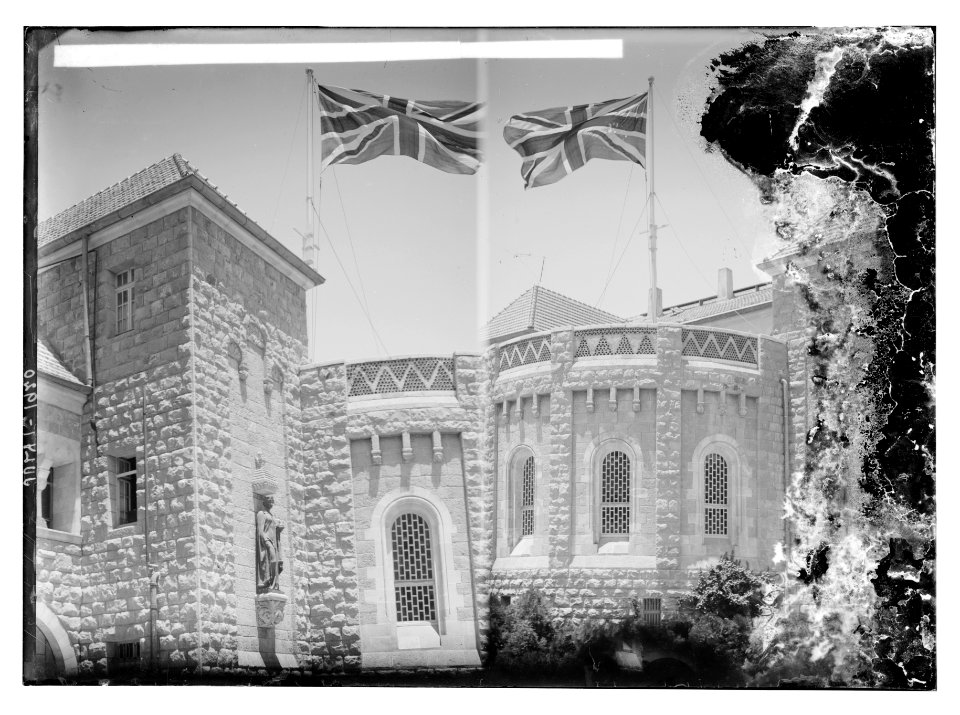 Union Jack flying for the first time over Government House LOC matpc.11445