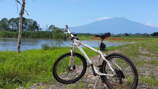 Bicycle river mountain