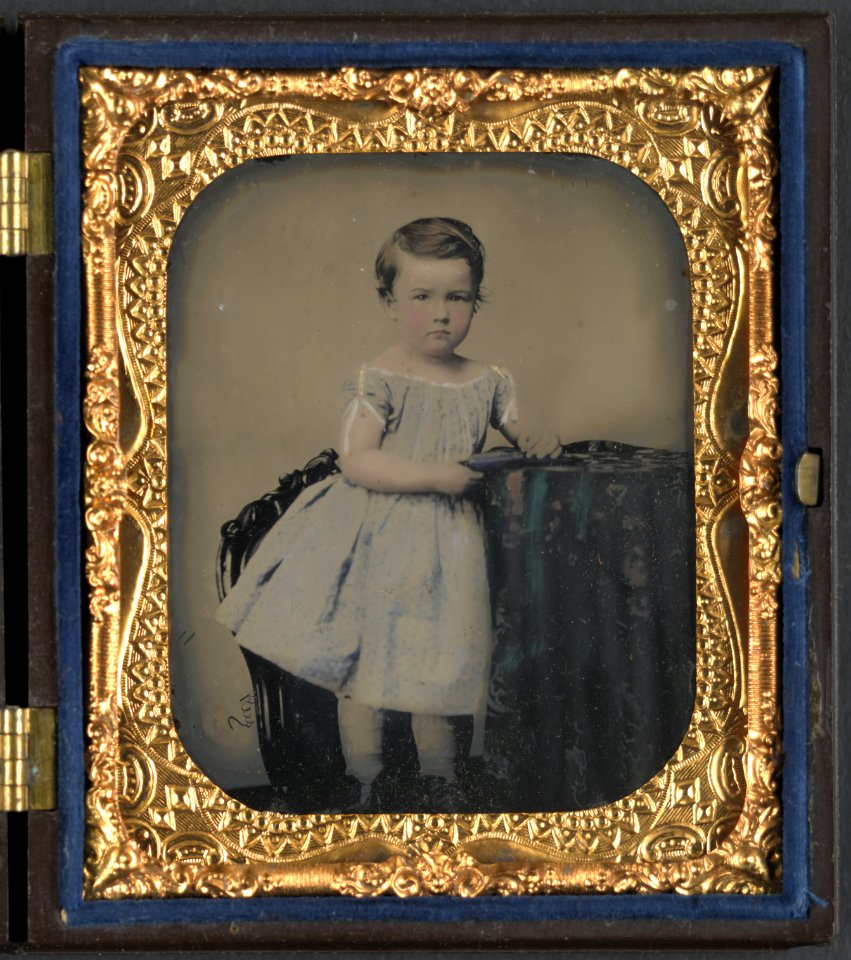 Unidentified young boy with cased photograph) - Rees LCCN2014646249