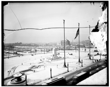 Union Station Plaza with snow LOC hec.13801 photo