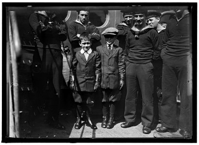 UNITED STATES NAVY. EITEL FRIEDRICH, GERMAN SHIP TAKEN OVER BY U.S.; SCENES ON DECK, ETC. LCCN2016866232