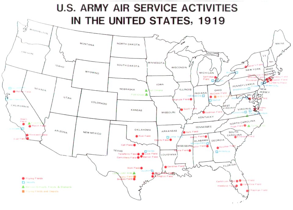 United States Army Air Service Activities in the United States 1919