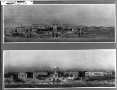 University of Minnesota. Drawings of proposed scheme. View from the South. Cass Gilbert, arch. LCCN2005692225