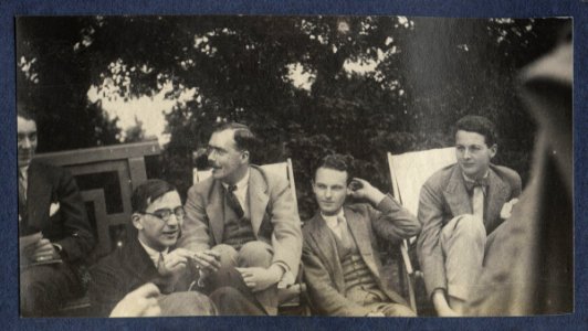 Unknown man, Jean de Menasce, Leslie Poles Hartley, Sylvester Govett Gates, Hon. Robert Gathorne-Hardy by Lady Ottoline Morrell