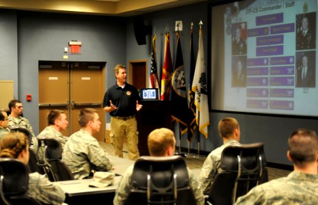 University of Tennessee Air Force ROTC cadets receive Joint Task Force Civil Support mission brief 140320-N-VJ282-383