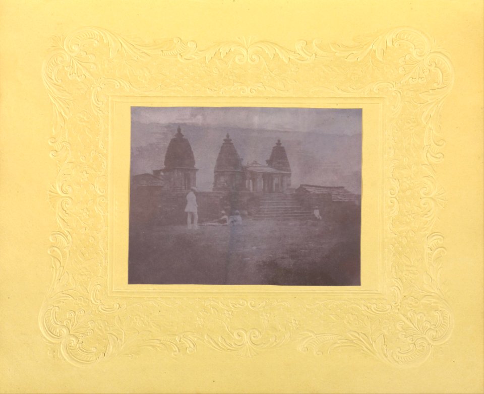 Unknown maker, British, active India about 1843 - (Men Before Three Temples, India) - Google Art Project