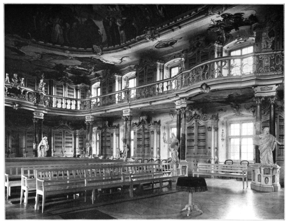Unser Land 1925 B62, Bibliothek im ehem Kloster zu Schussenried, von der Trappen