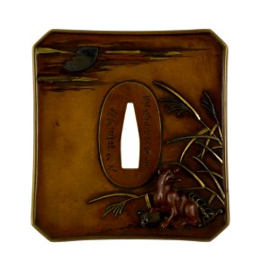 Unno Moritoshi - Tsuba Referring to the Noh Play Kayoi Komachi - Walters 51385