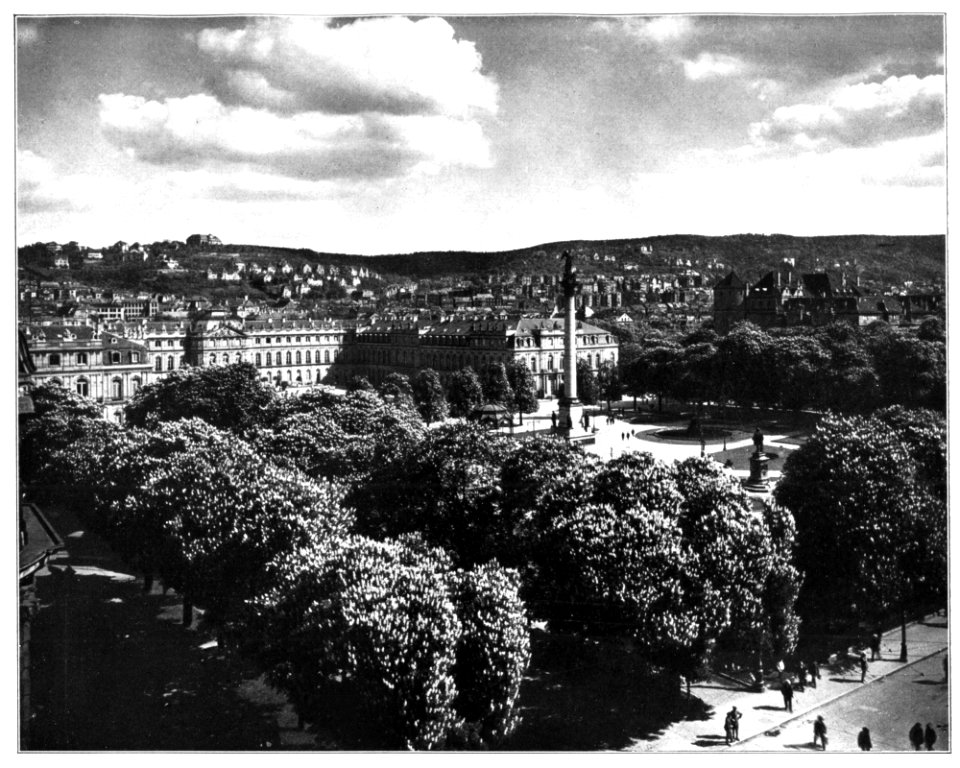 Unser Land 1925 B39, Schloßplatz in Stuttgart, von der Trappen
